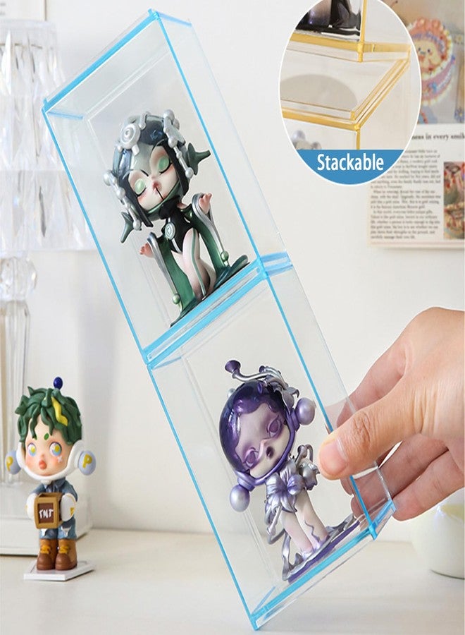 دبليو ام ام 3 صناديق عرض أكريليك ملونة لعرض مجسمات فانكو بوب، صندوق تخزين قابل للتكديس ومقاوم للغبار، مُجمّع بالكامل، مناسب لمجسمات ليغو القابلة للتجميع. - Image 3